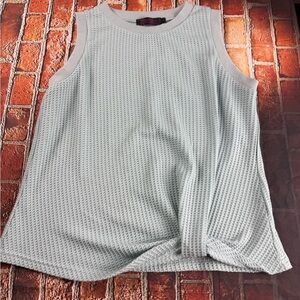 Blue Knit Tank Top